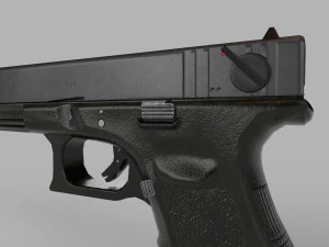 Glock 18C-Gun Low-poly 3D Model