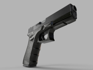 Glock 18C-Gun Low-poly Modelo 3D
