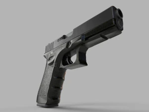 Glock 18C-Gun Low-poly 3D Model