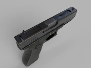 Glock 18C-Gun Low-poly 3D Model