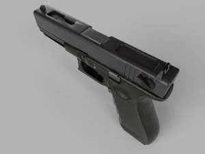 Glock 18C-Gun Low-poly 3D Model
