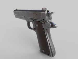 M1911 Pistol Low-Poly 3D Model