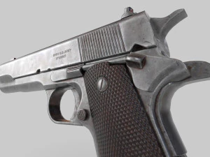 M1911 Pistol Low-Poly 3D Model
