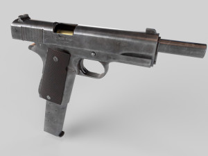 M1911 Pistol Low-Poly 3D Model