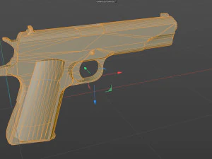 M1911 Pistol Low-Poly 3D Model