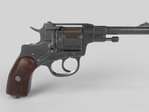 Nagant M1895 Russian-Gun - PBR - Low-poly 3D 3Dモデル