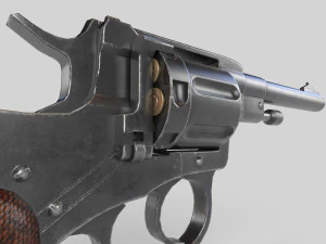Nagant M1895 Russian-Gun - PBR - Low-poly 3D 3D Model