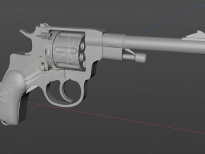 Nagant M1895 Russian-Gun - PBR - Low-poly 3D 3Dモデル