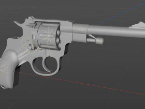 Nagant M1895 Russian-Gun - PBR - Low-poly 3D 3D Model
