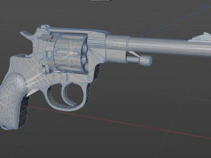 Nagant M1895 Russian-Gun - PBR - Low-poly 3D 3D Model
