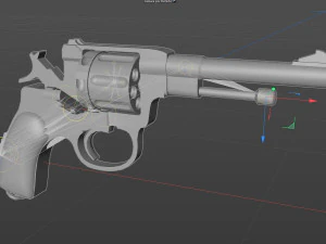 Nagant M1895 Russian-Gun - PBR - Low-poly 3D 3D Model