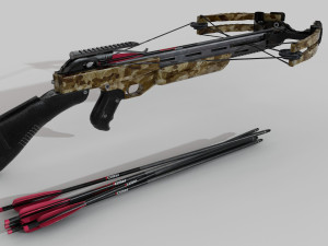 Crossbow Low-poly  Modelo 3D