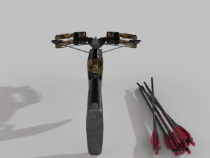 Crossbow Low-poly 3D Model
