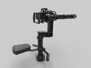 Mini turret Low-poly Modelo 3D