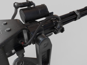 Mini turret Low-poly Modelo 3D