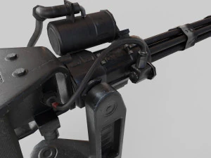 ミニ砲塔ローポリ 3Dモデル