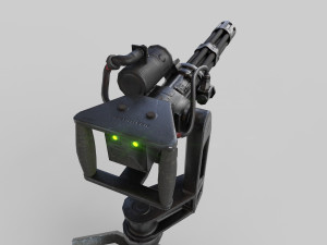 Mini turret Low-poly Modelo 3D