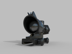 Trijicon ACOG Fiber Optic 4x Rifle Scope Low-poly 3D Модель