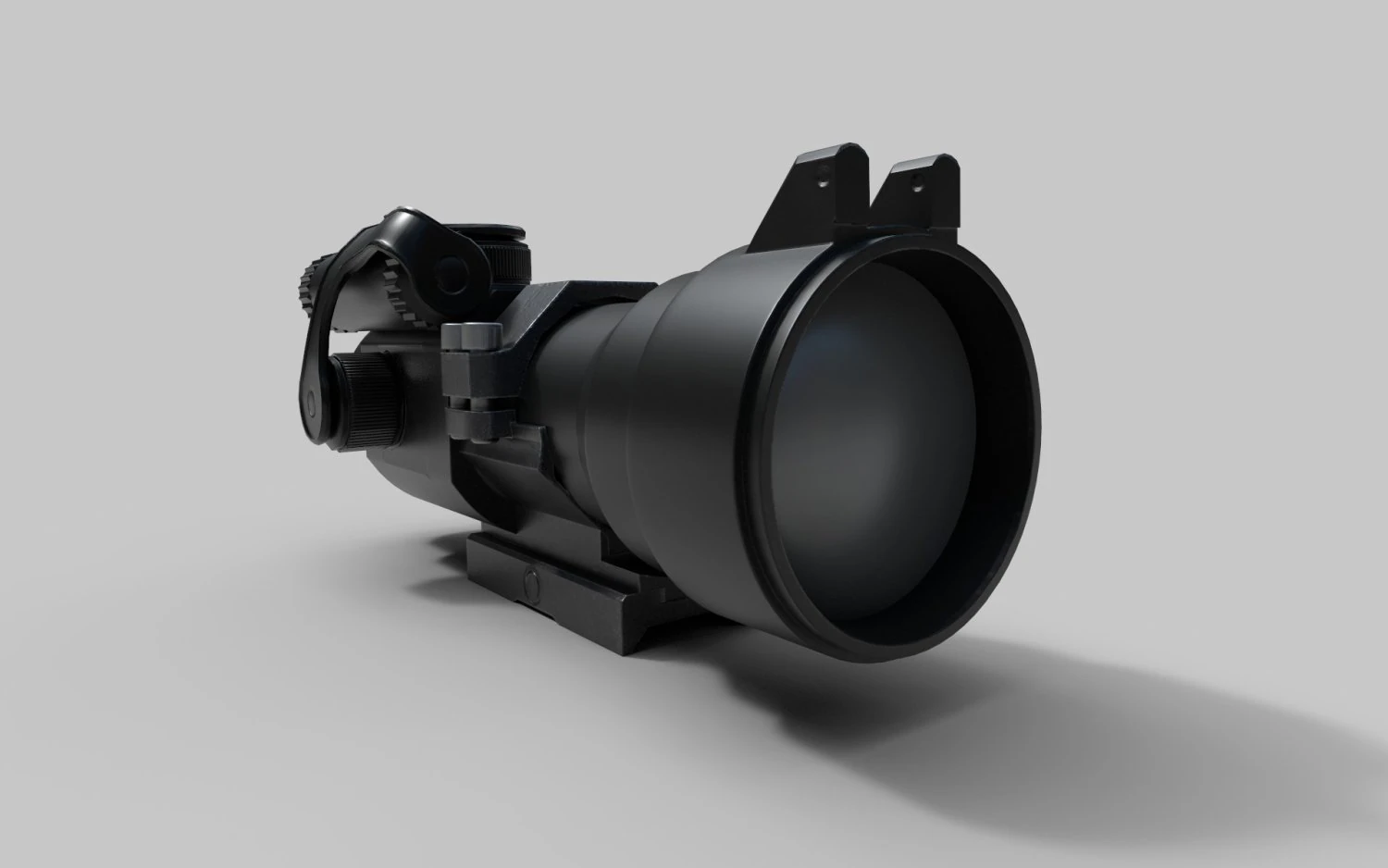 Aimpoint 2X scope Low-poly 3D Model .c4d .max .obj .3ds .fbx .stl .blend 