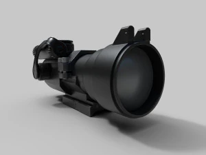 Aimpoint 2X d&uuml;rb&uuml;n D&uuml;ş&uuml;k Poli 3D Model
