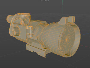 Aimpoint 2X scope Low-poly Model 3D