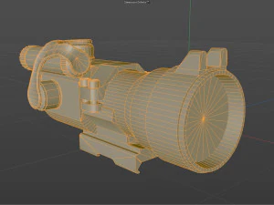 Aimpoint 2X scope Low-poly 3D Model