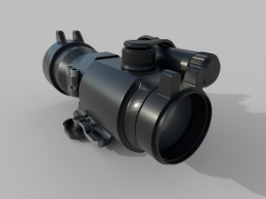 Aimpoint 2X scope Low-poly Model 3D