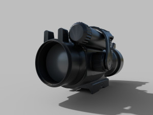 Aimpoint 2X scope Low-poly Model 3D