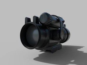 Aimpoint 2X scope Low-poly 3D Model