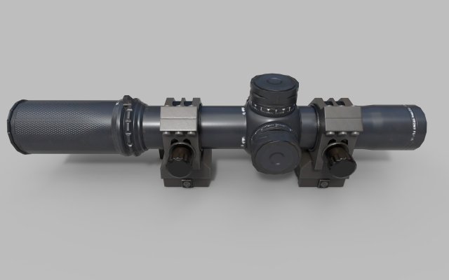 CQBSS sight Low-poly 3D Model .c4d .max .obj .3ds .fbx .stl .blend 