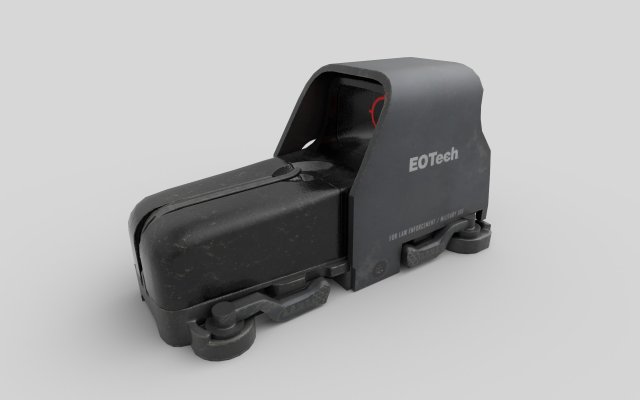 Eotech dot sight Low-poly Modèle 3D .c4d .max .obj .3ds .fbx .stl .blend 