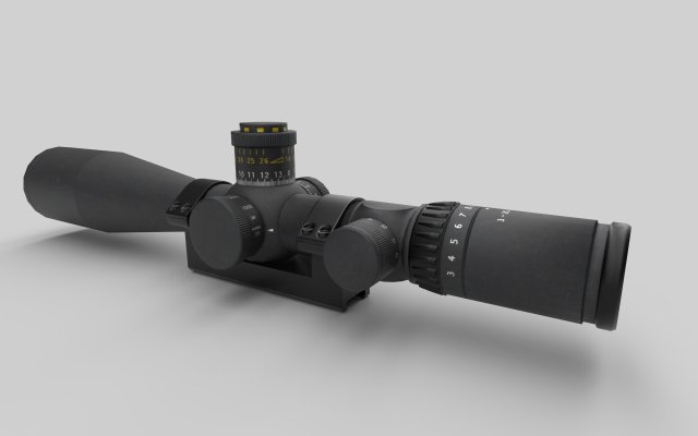 Telescopic sight PM11 Low-poly 3D Модель .c4d .max .obj .3ds .fbx .stl .blend 