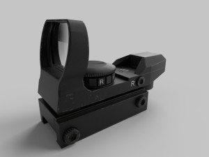 Red Dot Sight Low-poly  Modelo 3D
