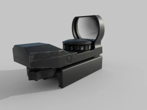 Red Dot Sight Low-poly 3D Model