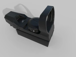 Red Dot Sight Low-poly 3D Model