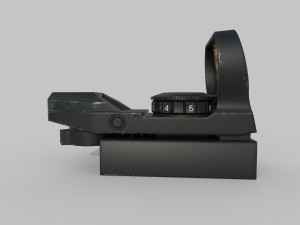 Red Dot Sight Low-poly 3Dモデル
