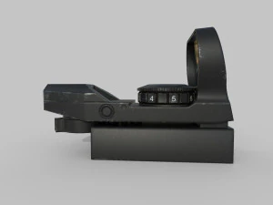 Red Dot Sight Low-poly 3D Model