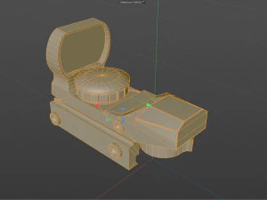 Red Dot Sight Low-poly 3D Model
