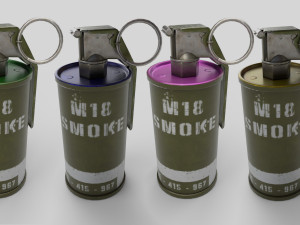 Hand Grenades - PBR - poly 3D Model