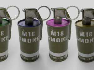 Hand Grenades - PBR - poly 3D Model