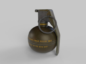 Hand Grenades - PBR - poly 3D Model