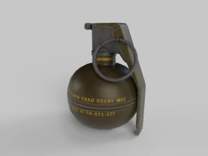 Hand Grenades - PBR - poly 3D Model