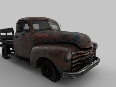 Old Truck PBR 3D Model