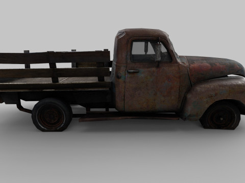Old Truck PBR Model 3D