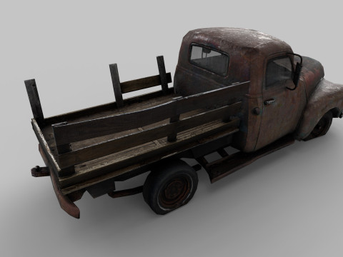 Old Truck PBR Model 3D