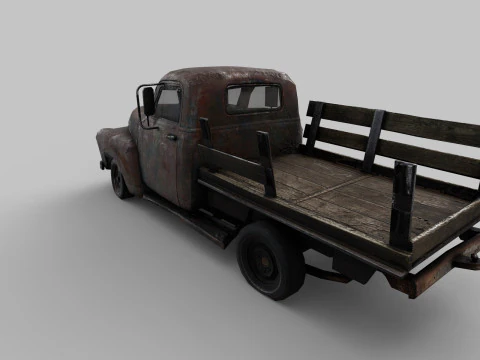 Old Truck PBR 3D Model