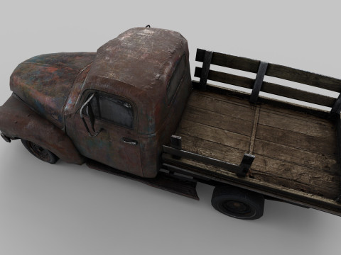 Old Truck PBR Model 3D