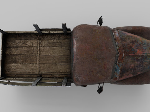 Old Truck PBR Model 3D