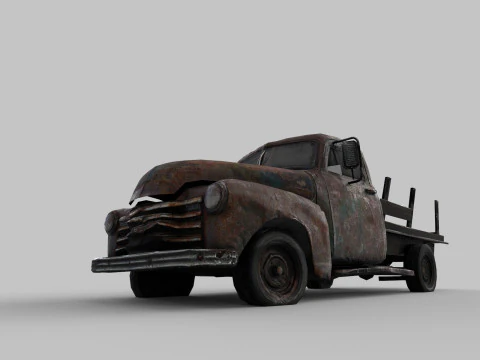 Old Truck PBR 3D Model