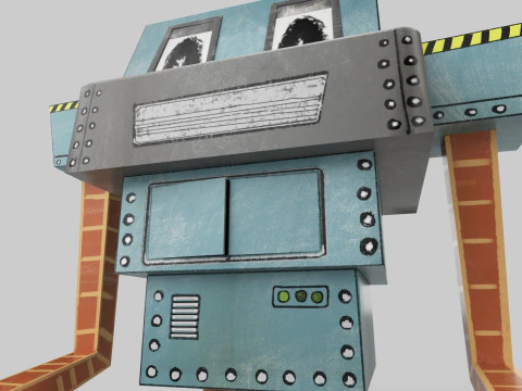 ІГРАШКА ПАПЕРОВИЙ РОБОТ Низькополігональний 3D Модель